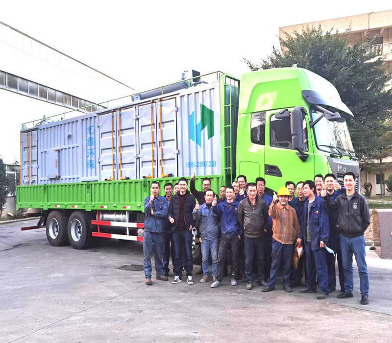 Vehiculum impositum mobile Pyrolysis et Decomposition fornacis